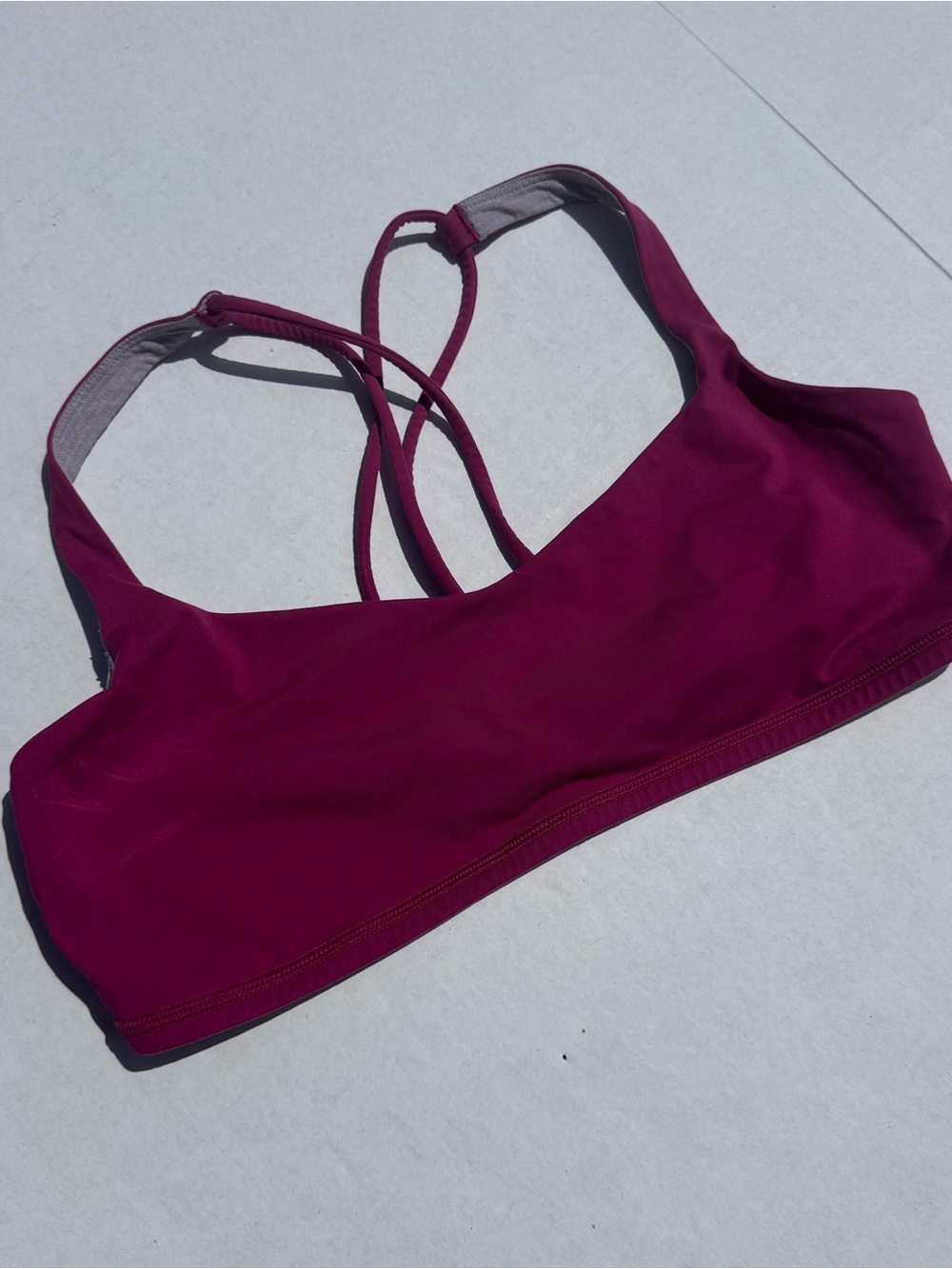 Lululemon Free To Be Bra Berry Rumble Strappy Yoga Sports Bra 12 - Picture 3 of 6